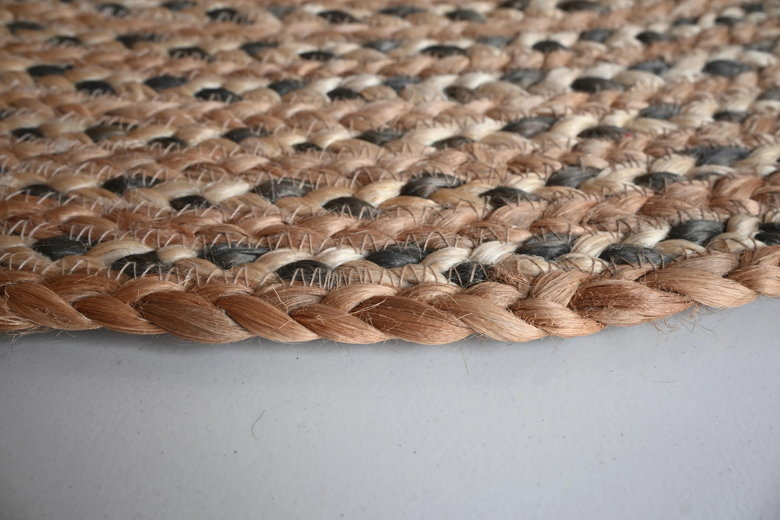 Rugmoda Natural Jute Braided Rug 3x3 ft Round Bohemian Farmhouse Area Rug gallery