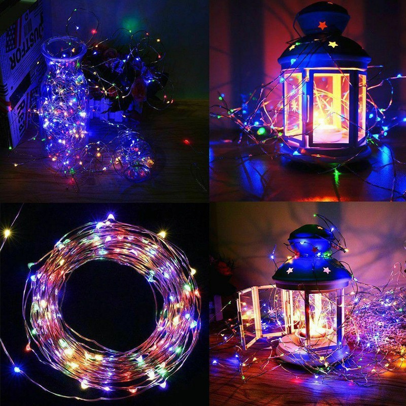 Solar Power LED String Lights 100 LED Copper Wire Waterproof Outdoor Fairy gallery