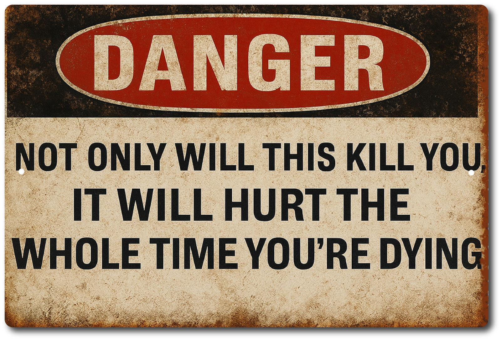 Danger Funny Warning Sign – Metal Tin Wall Decor Shop Garage Humor 8x12 gallery