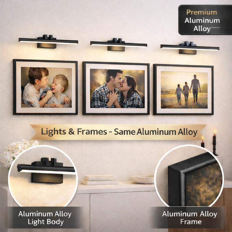 3 Pack 40x60cm Aluminum Picture Frames Wall Hanging Poster Frame for Home Decor gallery
