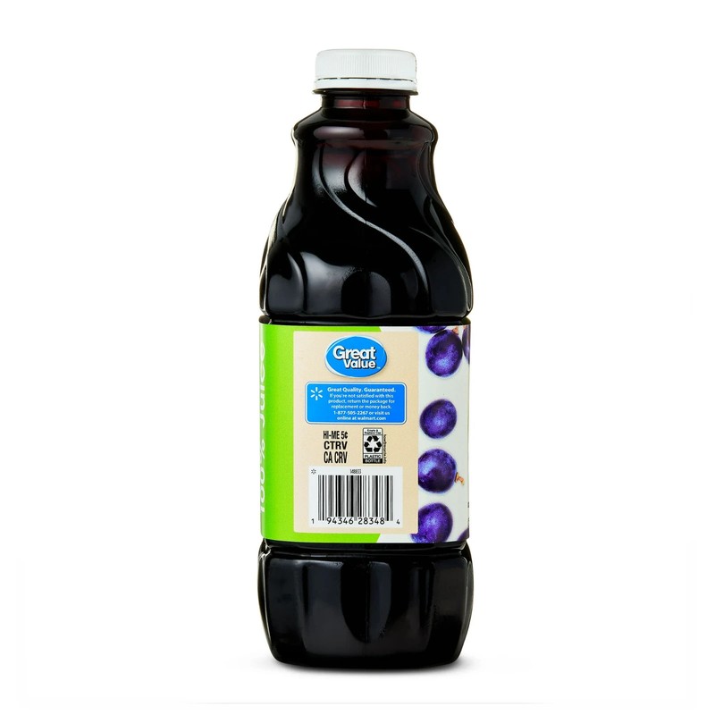 (2 pack) Great Value 100% Concord Grape Juice, 64 fl oz.. gallery