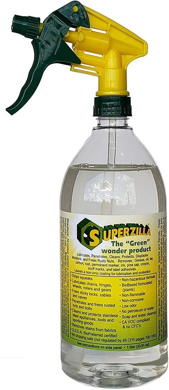 Superzilla Powerful Cleaner Lubricant The Green Wonder Product Trigger Spray 1L gallery