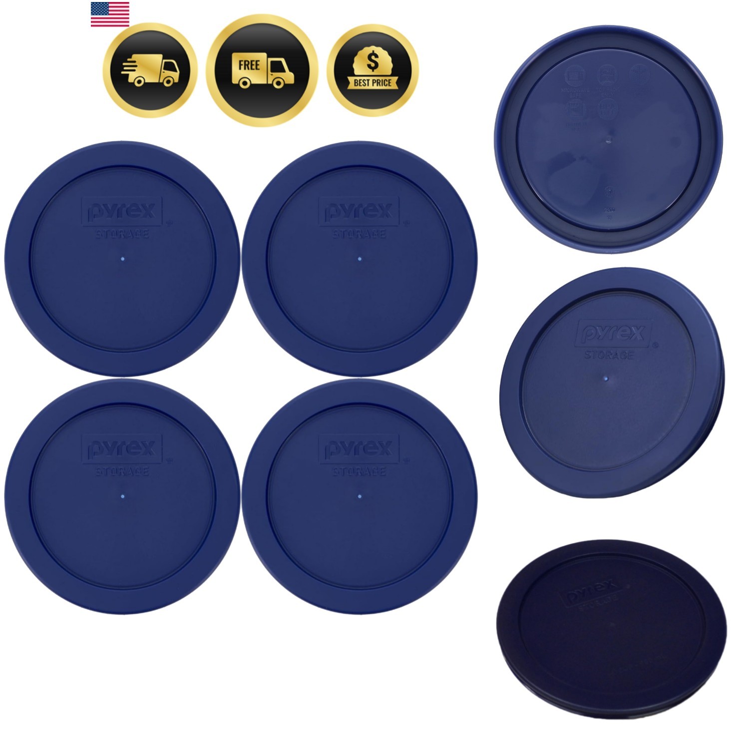 Food Storage Lid 2-Cup Blue Replacement Lids 4 Pack BPA Free Microwave Safe gallery
