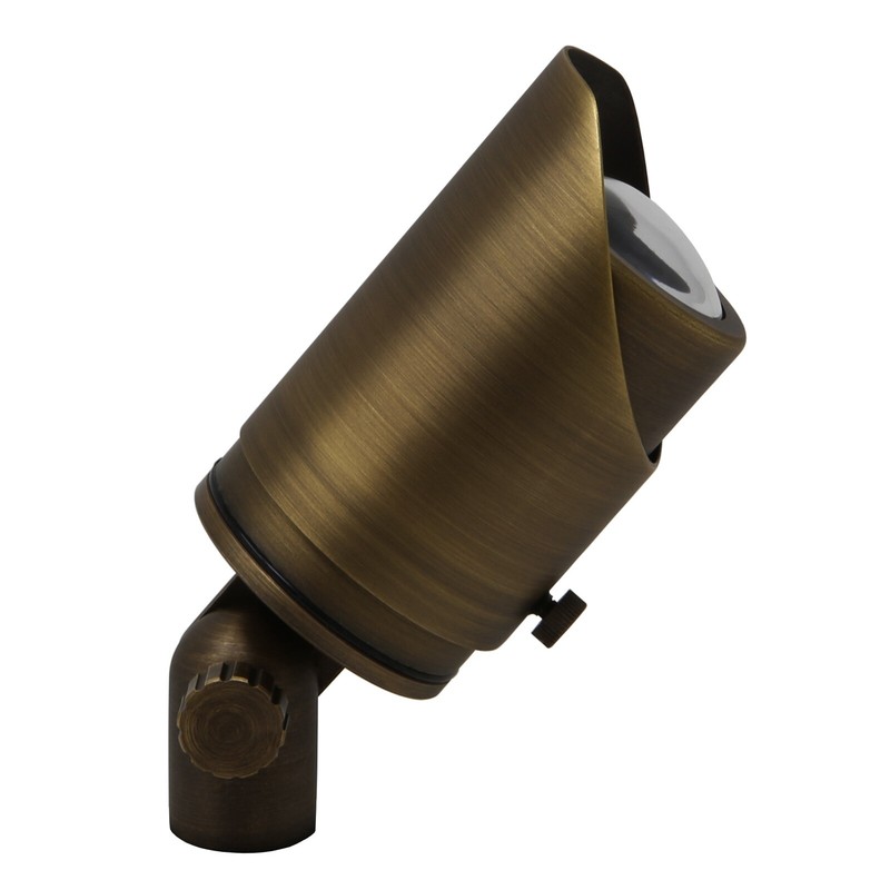 Lightkiwi Adjustable Focus Spotlight for Low Voltage Landscape Lighting [Brass] gallery