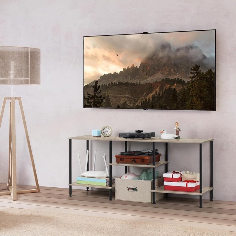 50 Inch TV Stand for Bedroom Rustic Grey Entertain gallery