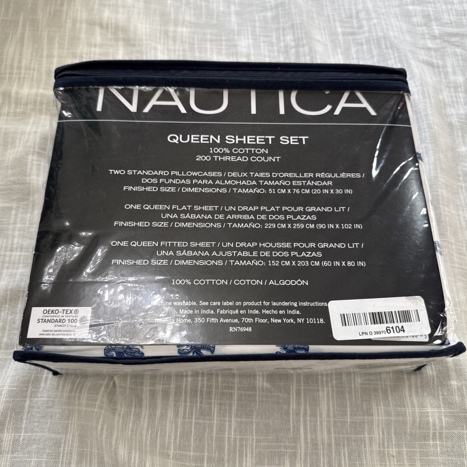 Nautica - Queen Sheets, Cotton Percale Bedding Set, Crisp & Cool, Coastal Hom... gallery
