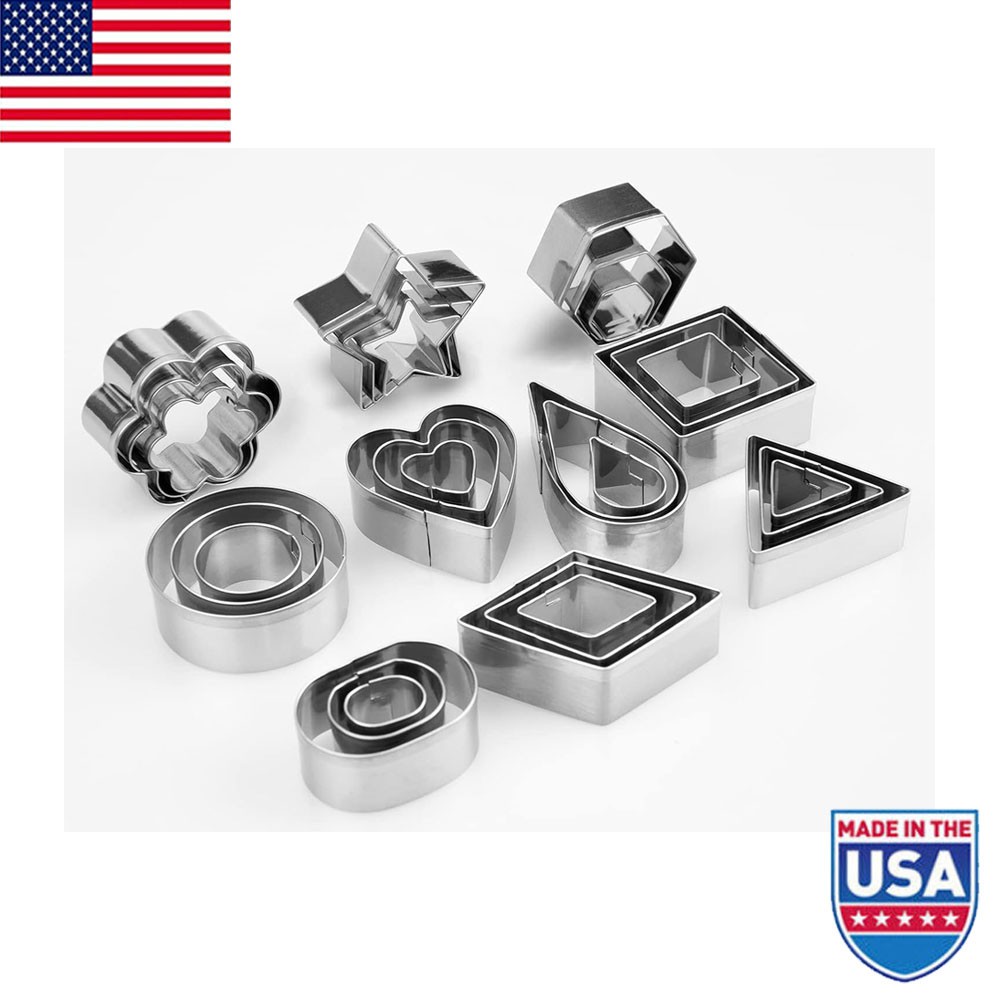 Cookie Cutters Set Stainless Steel Small Biscuit Cutter Flower Round Square gallery
