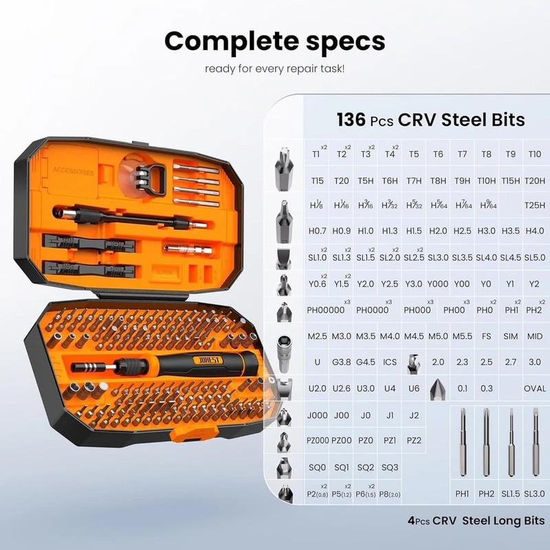 152 in 1 Precision Screwdriver Set Magnetic Repair Tool Kit for Phone PC Laptop gallery