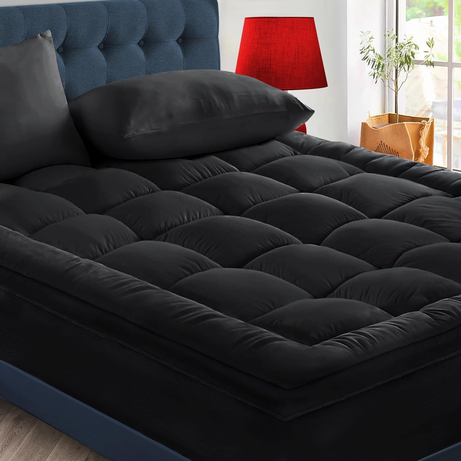 Mattress Topper Queen Size - Extra Thick Cooling Mattress Pad Cover for Back Pai gallery