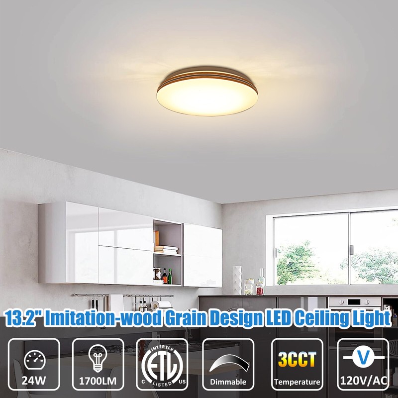 13 Inch Flush Mount LED Ceiling Light ,3000K/4000K/5000K 3 Color Temperatures gallery