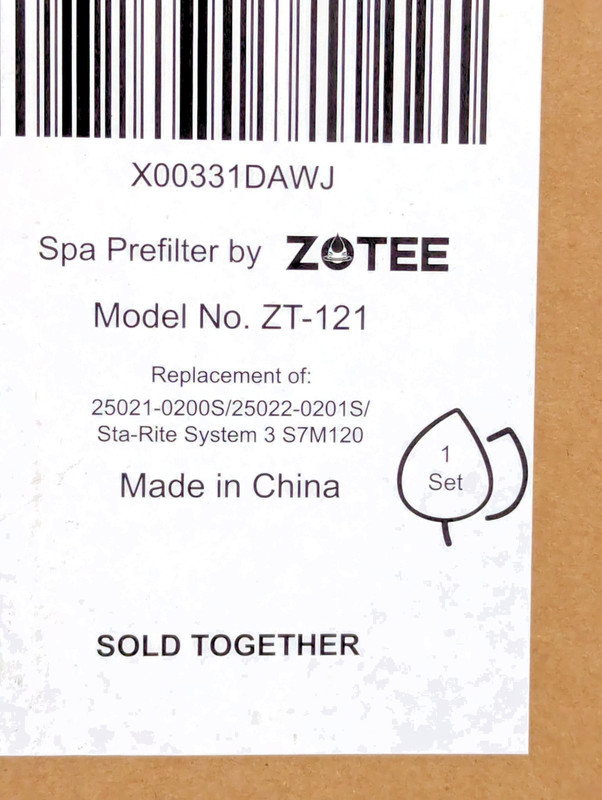 Sta-Rite System 3 S7M120 Inner and Outer Pool Filter Replacement Zotee ZT-121 [Z gallery