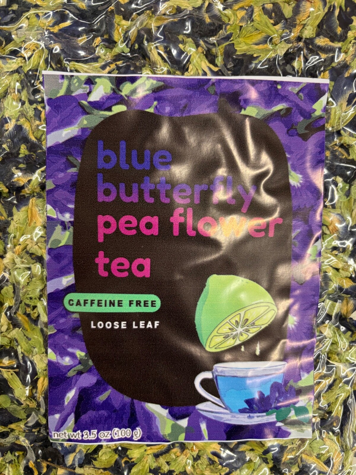 Thai Dried Butterfly Pea Tea PURE Flower Natural Organic Herbal Drink - 50g gallery