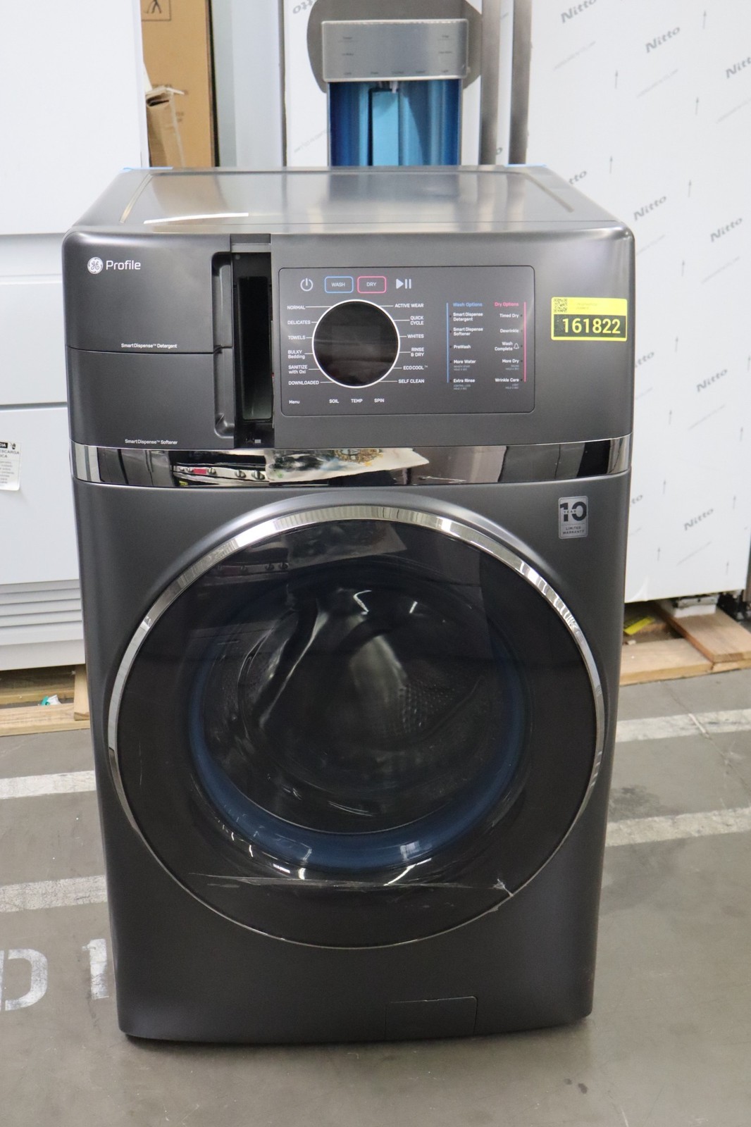 GE Profile PFQ97HSPVDS 28" Carbon Graphite Washer/Dryer Combo NOB #161822 gallery