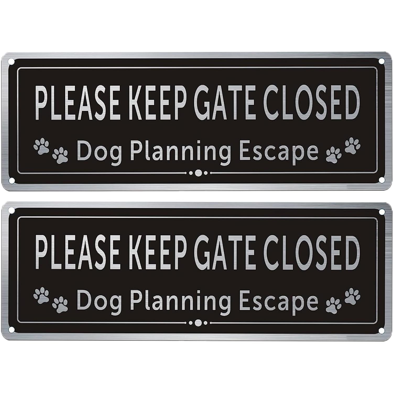 2 Pack Please Keep Gate Closed Sign – Please Close the Gate Metal Sign gallery