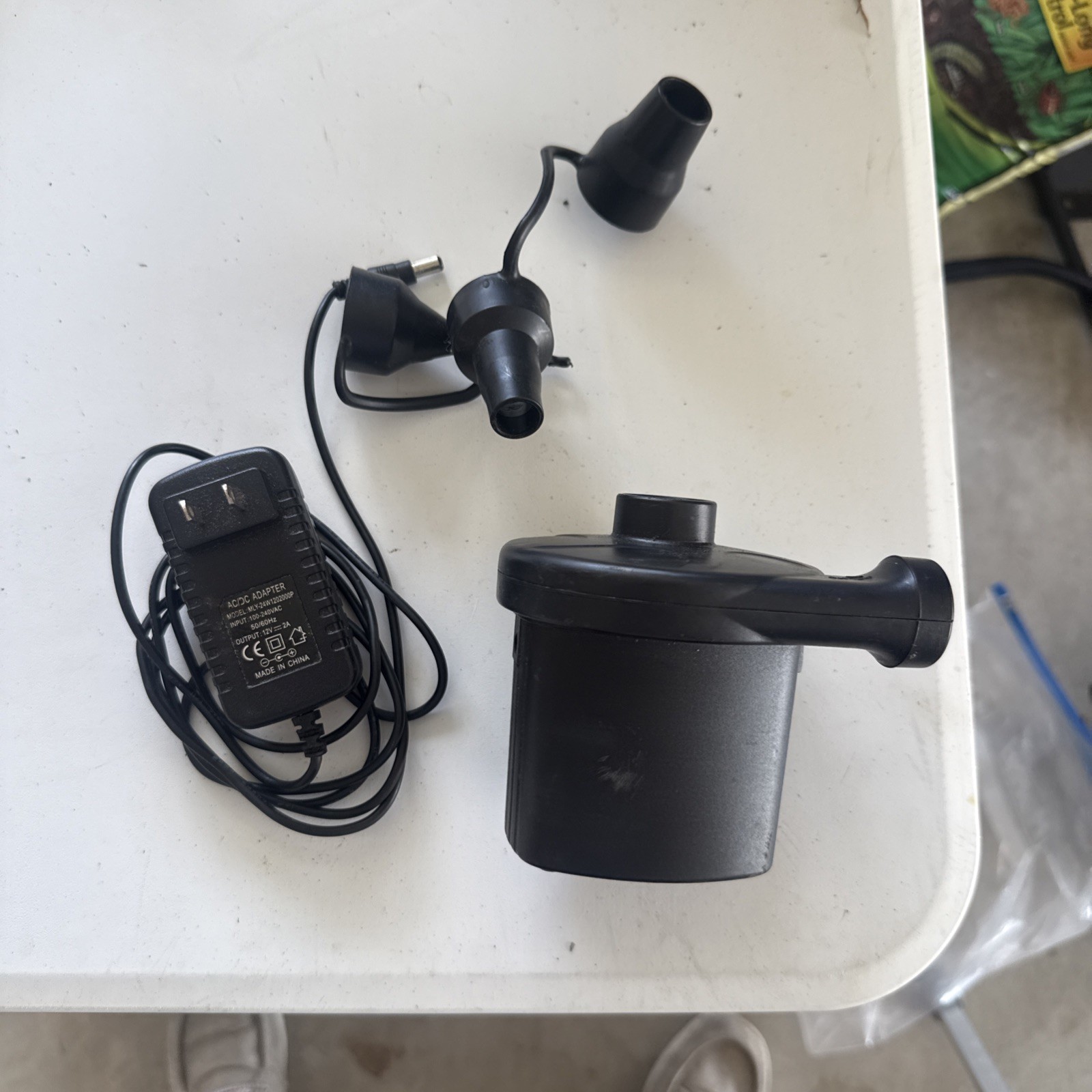 Electric Air Pump Portable Quick-Fill Air Pump with 3 Nozzles, Inflator/Deflator gallery