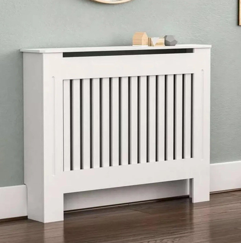 Tall Slatted Radiator Cover Heating Heater Vertical Cabinet Grill Shelf LVOD1460 gallery