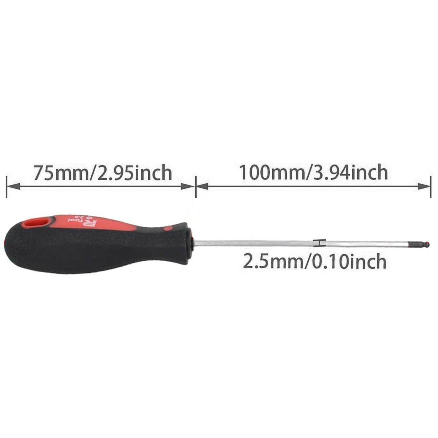 Ball Head Precision Screwdriver Hex Wrench Maintenance Hand Tool 2.5x100mm 2 PCS gallery
