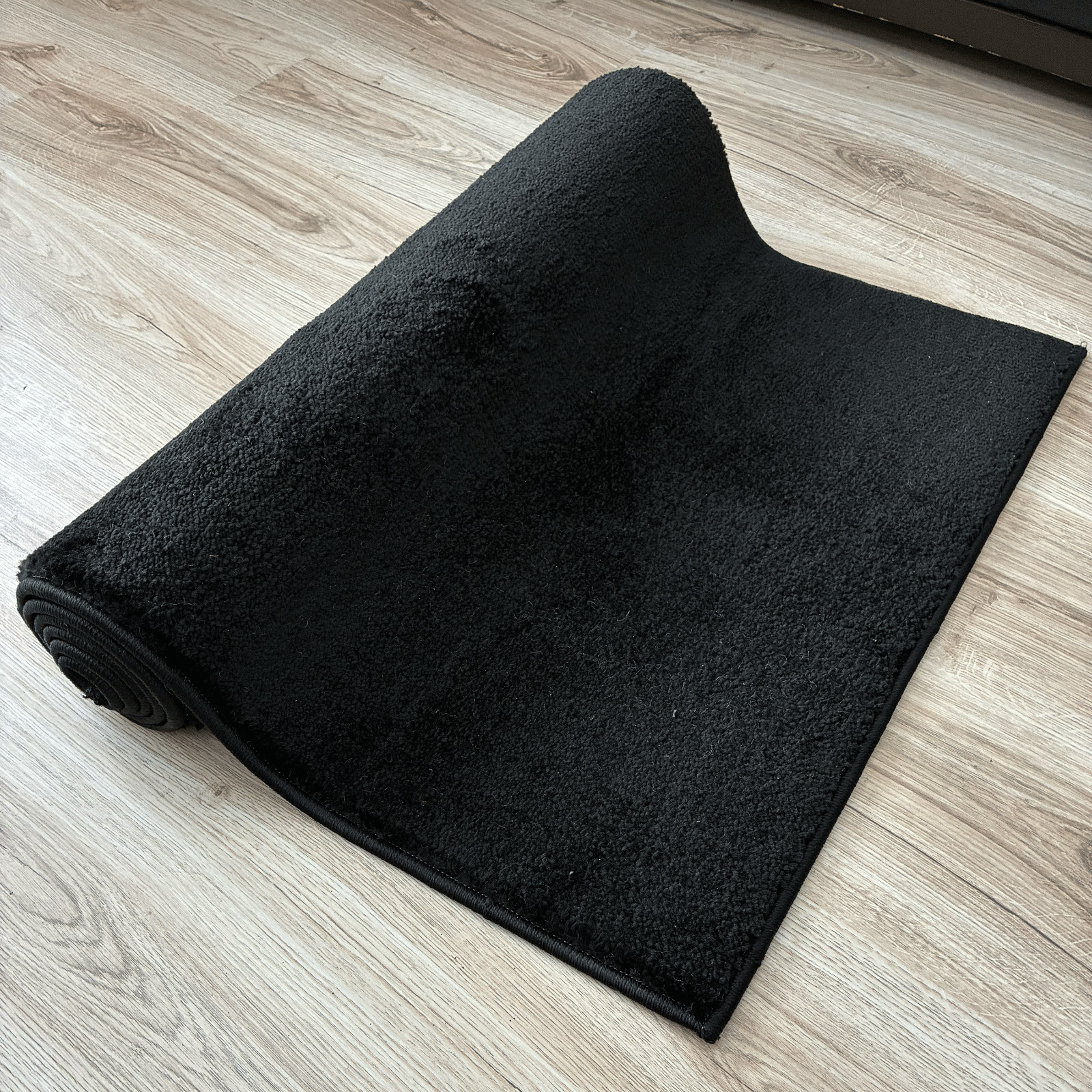 Custom Size Euro Collection Black Color Medium Pile Washable Non Slip Runner Rug gallery