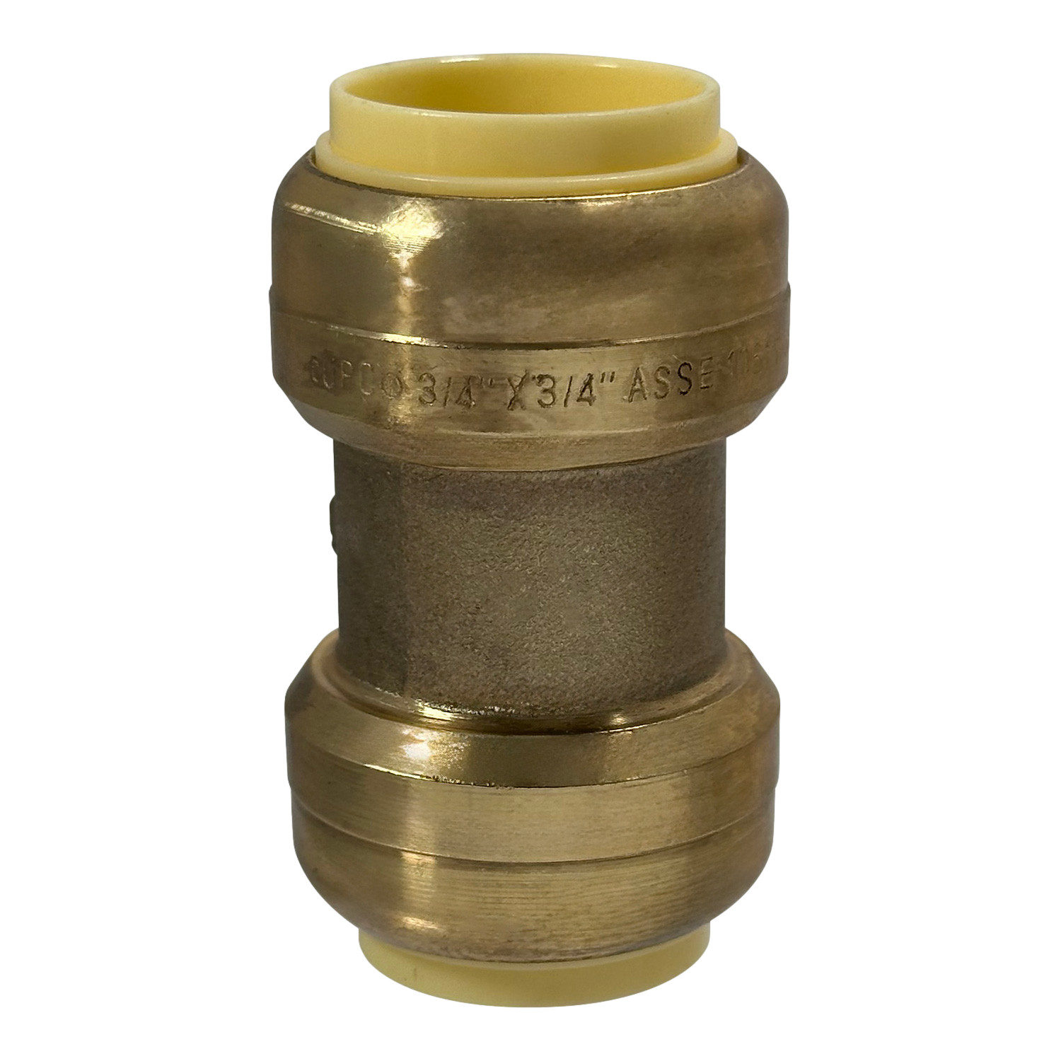 1 Piece 3/4" X 3/4" Push Fit Coupling, Lead Free Brass, gallery