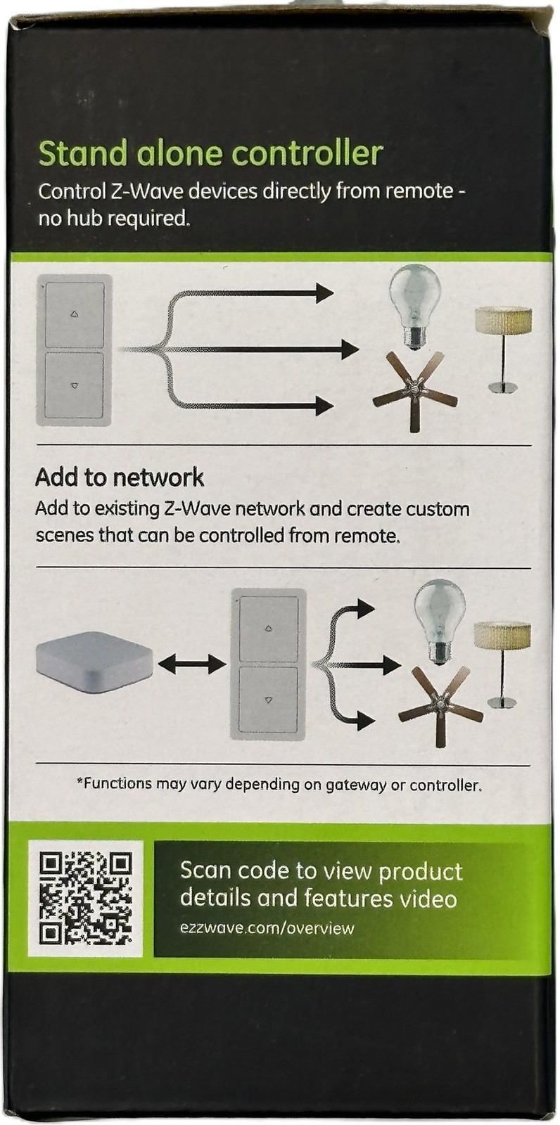 GE Enbrighten Z-Wave Solo Scene Remote Portable Wireless, Indoor Use Only 34172 gallery