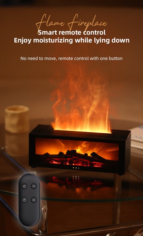 Essential Oil Diffuser 7 Colors Fireplace Fire Flame Aromatherapy Diffuser 150ml gallery