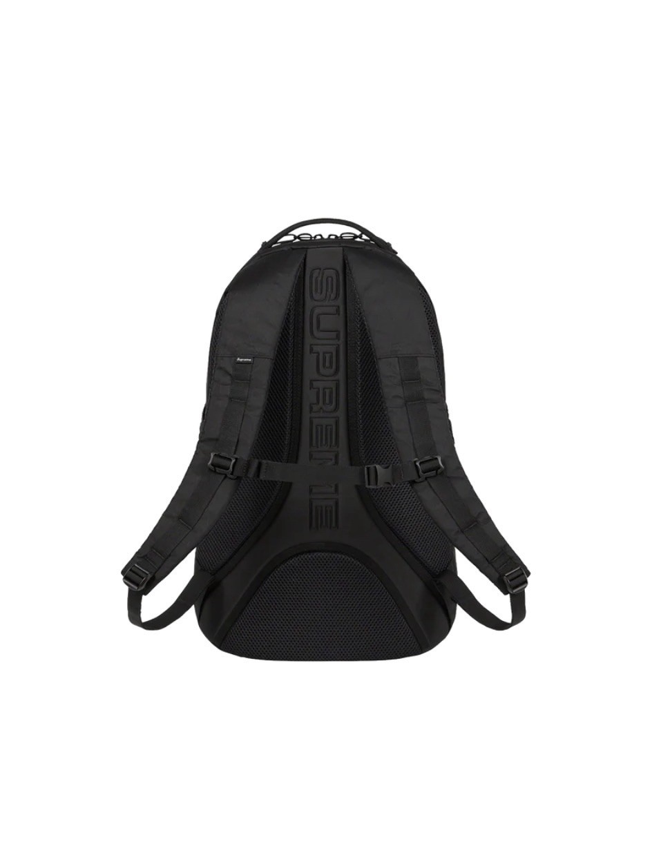 Box logo Black Nylon Hiking Backpack Adjustable Padded Straps   3