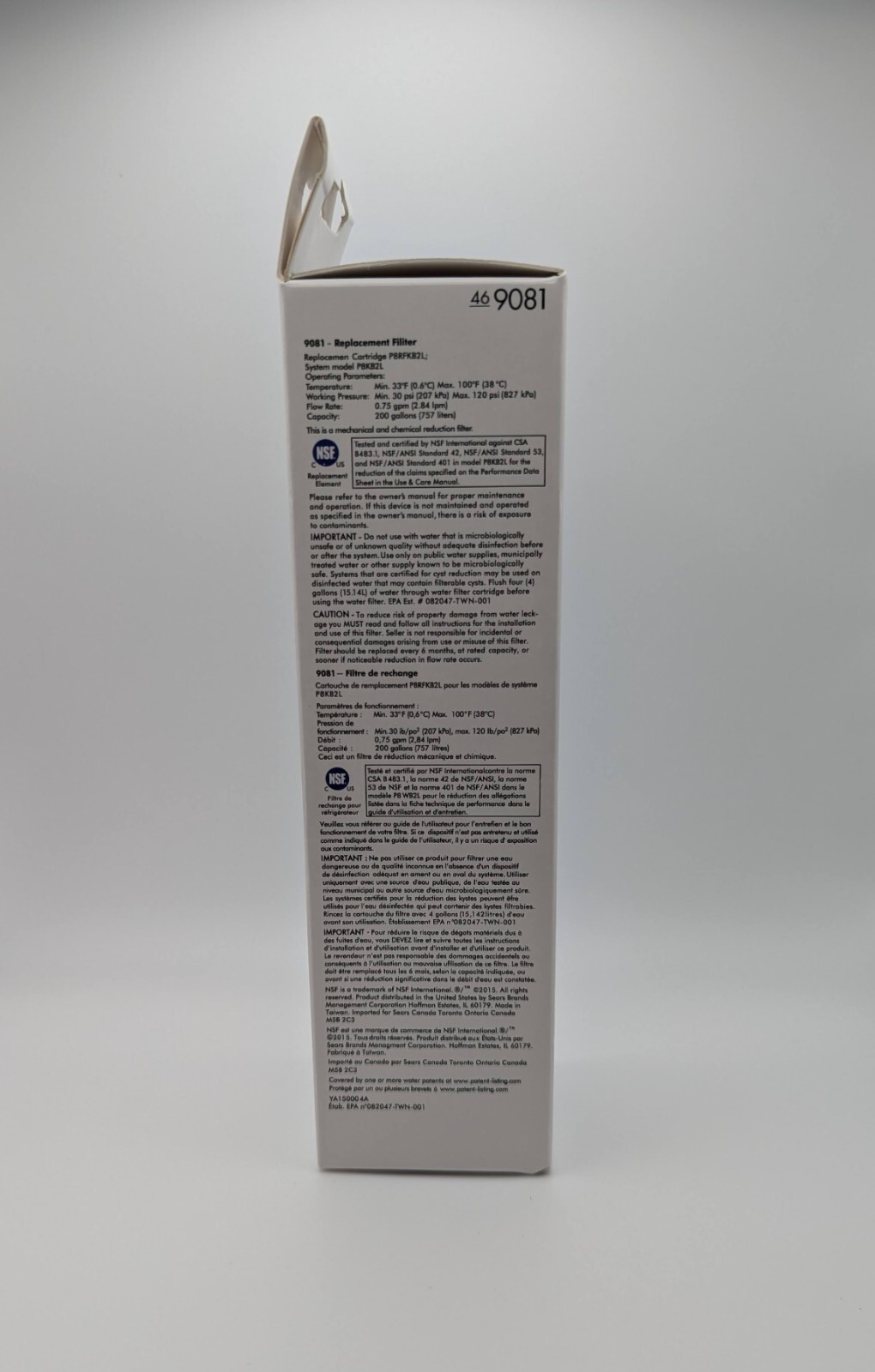Meolwuu 9081 Replacement Refrigerator Water Filter 46-9081 NIB Free Shipping B6 gallery