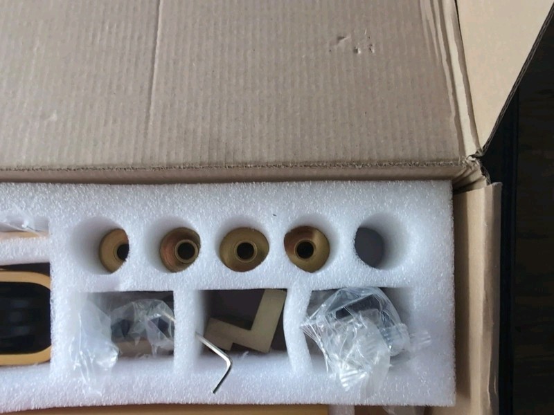 Barn Door Hardware Kit Adjustable Length up to 6 ft 7 in(36"-79") Gold Rio Salto gallery