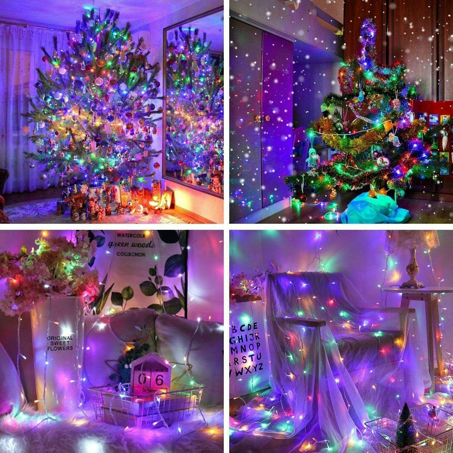 Xmas LED Fairy String Lights Party Christmas Tree Waterproof Outdoor Home Decor gallery