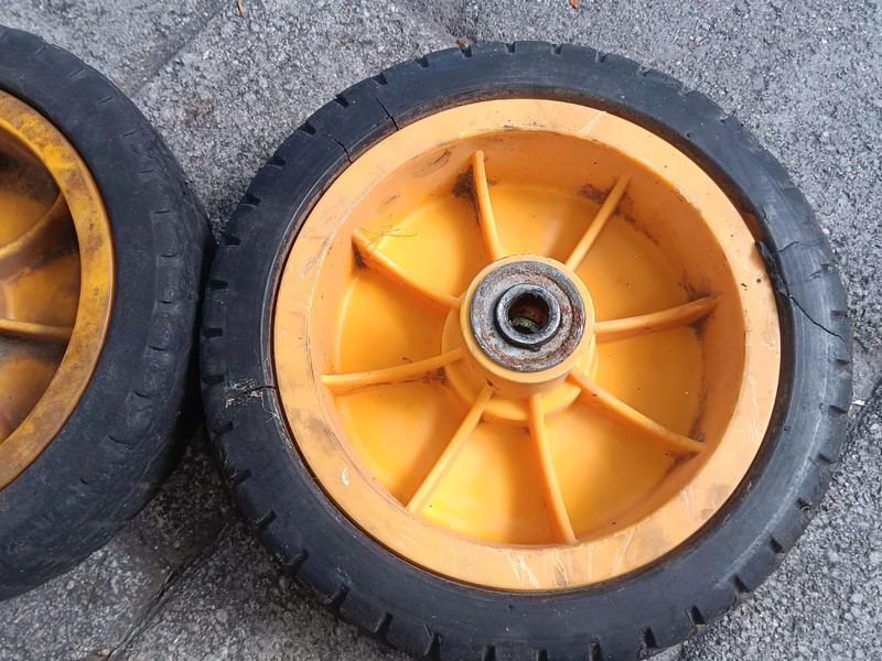 Two (2)Mclane 8" Plastic Wheel w/double side bearing&tire Assy Rep. Part# 7058-8 gallery