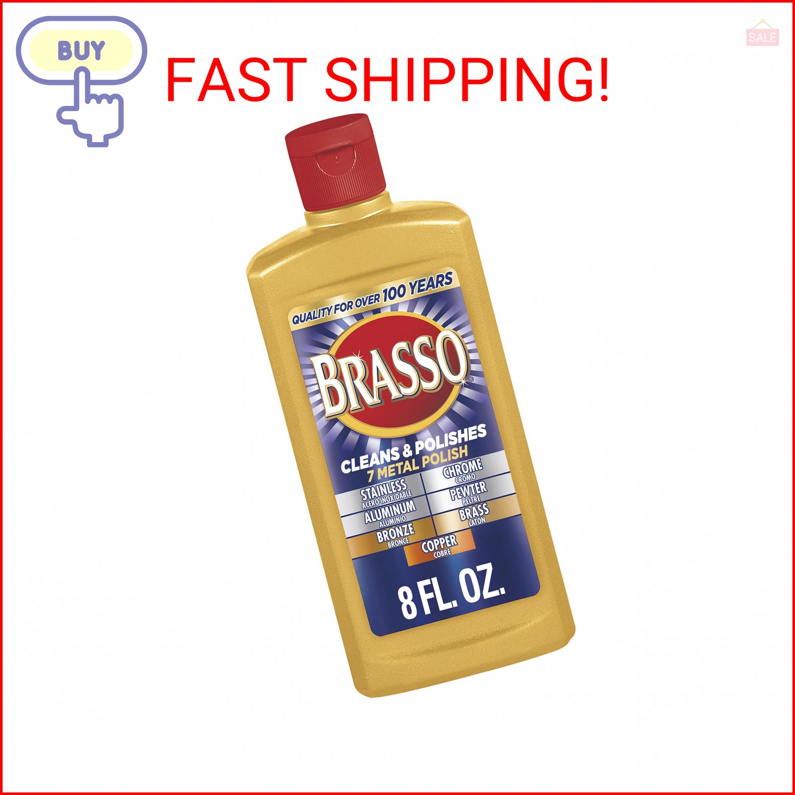 Brasso Multi-Purpose Metal Polish, 8 oz gallery