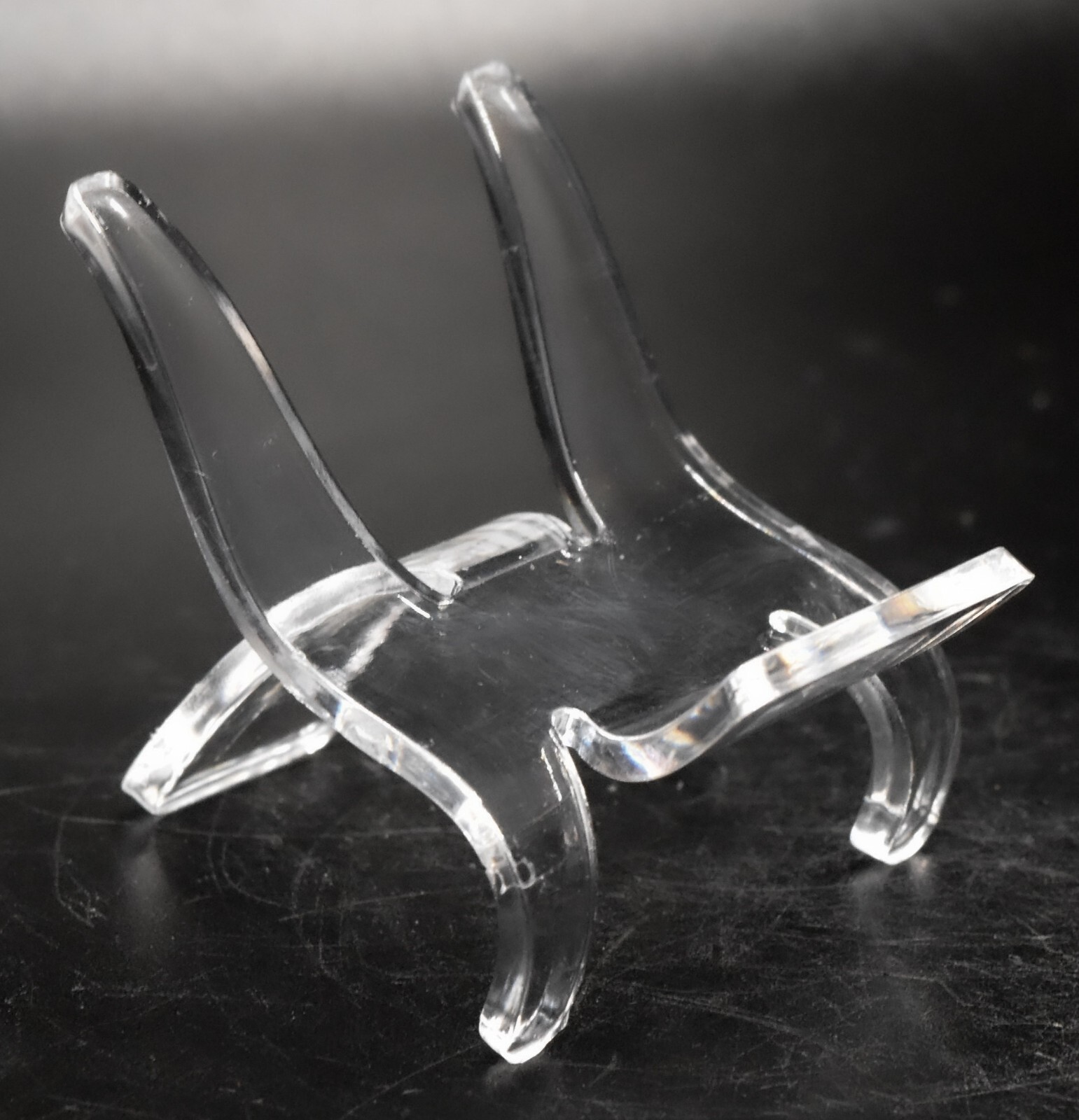 2.5" Small Acrylic Display Stand Pedestal for Crystal Heart Slice Slab Minerals gallery