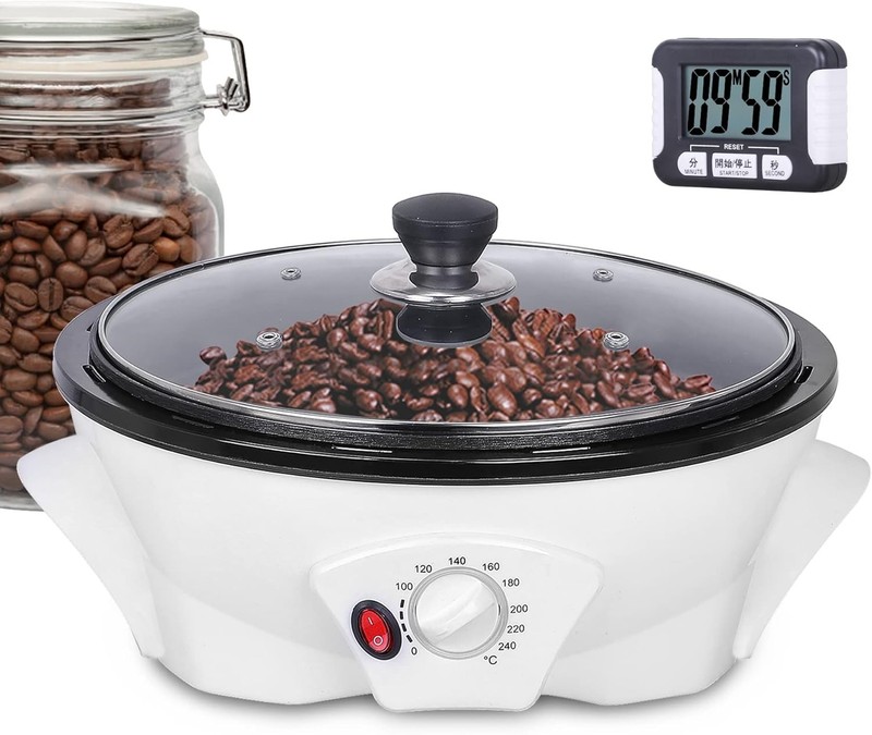 Electric Coffee Bean Roaster with Adjustable Temperature and Timer for Home Use gallery