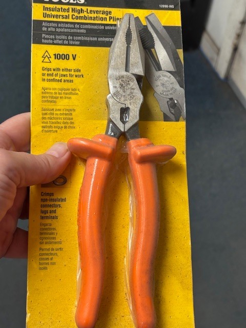 12098-INS KLEIN INSULATED COMBINATION PLIERS HIGH LEVERAGE gallery