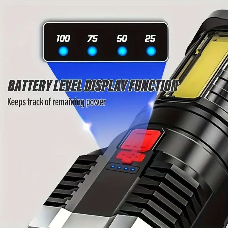 Super Bright LED Torch Flashlight+USB Rechargeable Tactical Camping Outdoor Lamp gallery