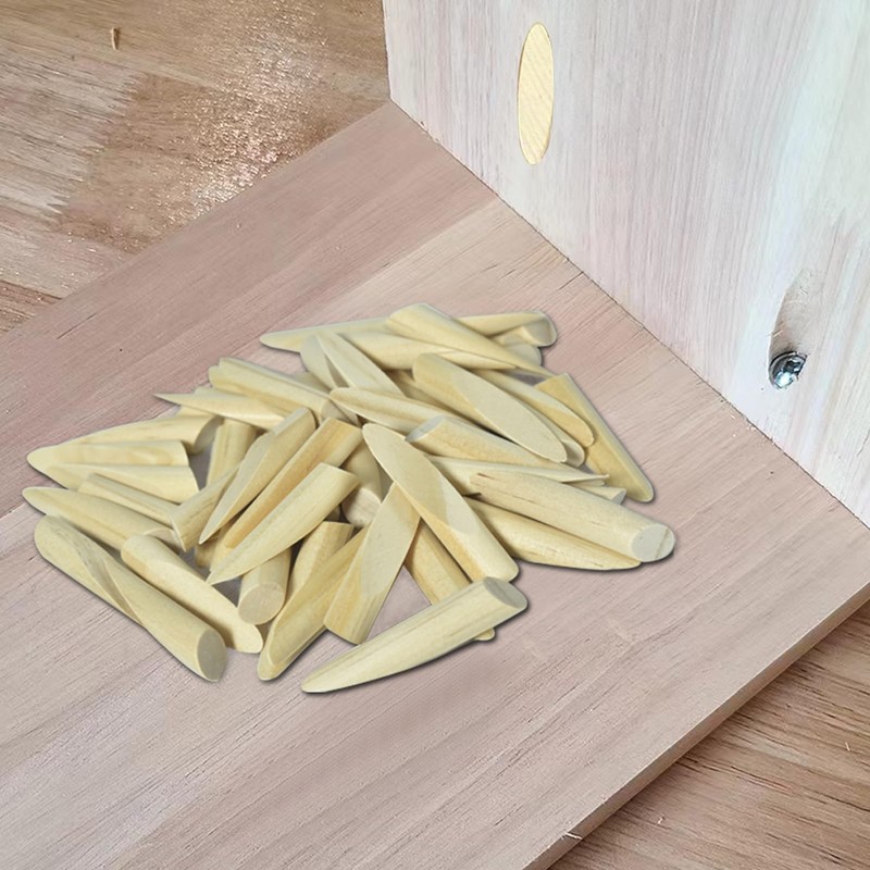 50-Pack Solid Wood Pine Pocket Hole Plugs for Woodworking Inclined Hole gallery