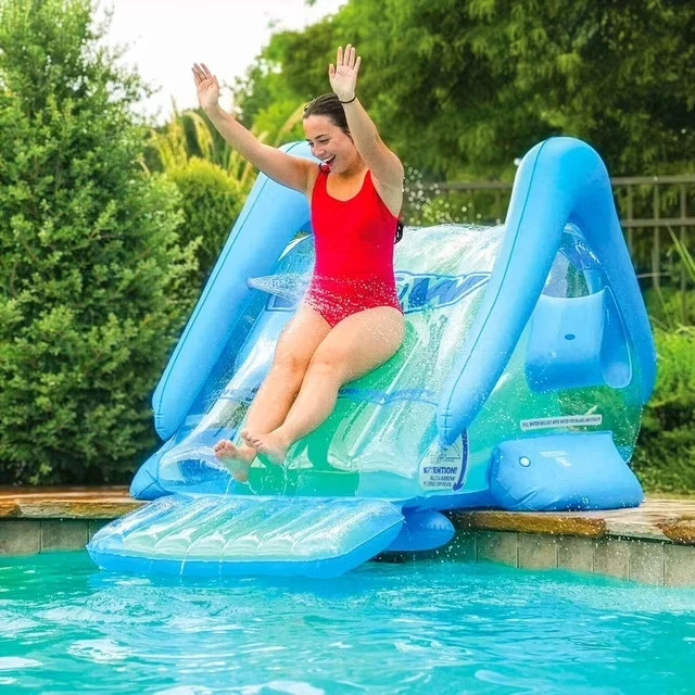 WOW Sports Cascade Inflatable Pool Slide w/ Sprinkler Heavy Duty PVC Kids New gallery