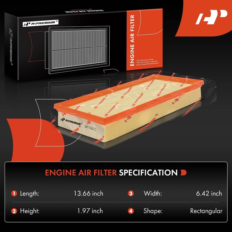2-PC Engine Air Filter Compatible with Land Rover Discovery, LR4, Range Rover... gallery