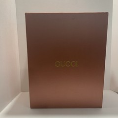 Pink Gucci Display Empty Box With Quilted Green Interior 19×15 Inches Height 7”