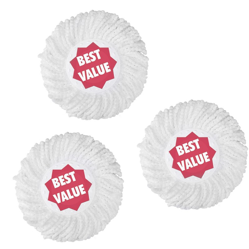3x Replacement Microfiber Mop Head Easy Clean Wring Refill For O-Cedar Spin Mop gallery