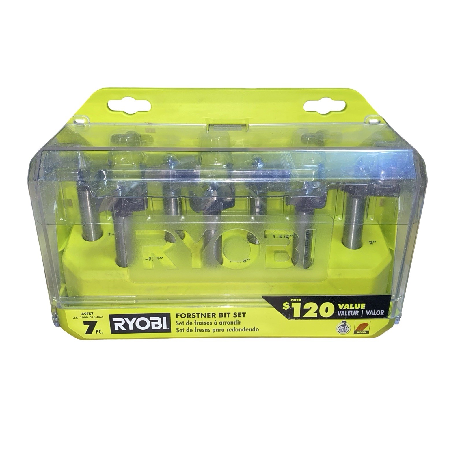 RYOBI A9FS7 Forstner Bit Set 7 Pieces With Hard Case USED gallery