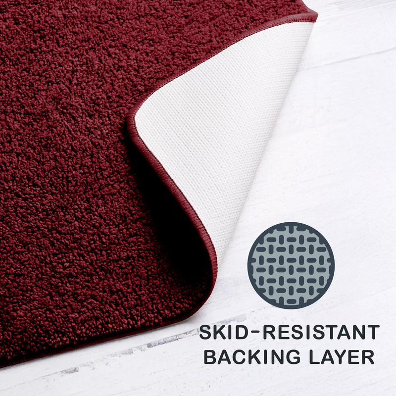 Mainstays Basic Polyester Bath Rug, Red, 20" X 32" gallery