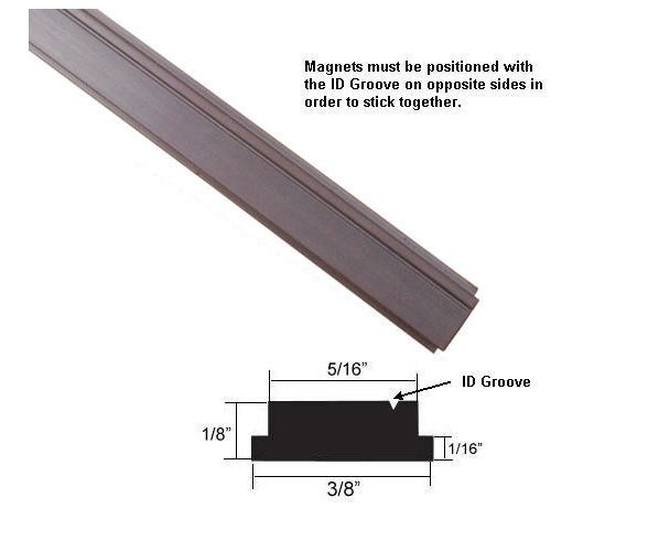 Flexible Magnetic Insert Strip for Framed Shower Doors - 75" long gallery