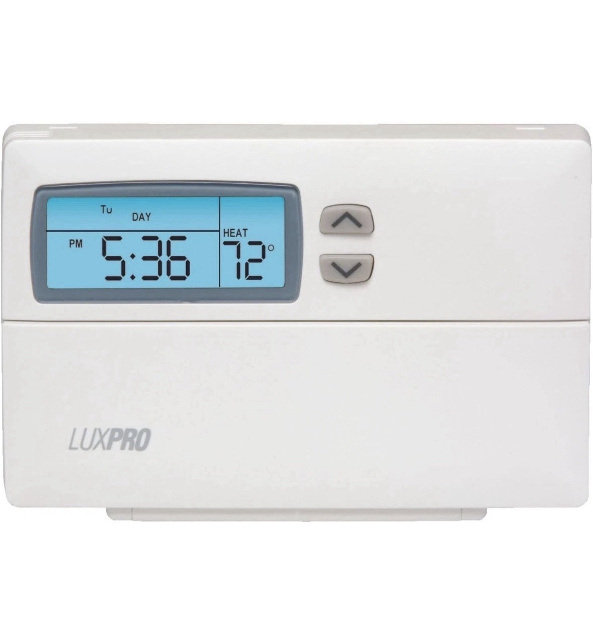 Lux Pro Programmable Thermostat for Home Use; 1 Heat, 1 Cool, Model White gallery