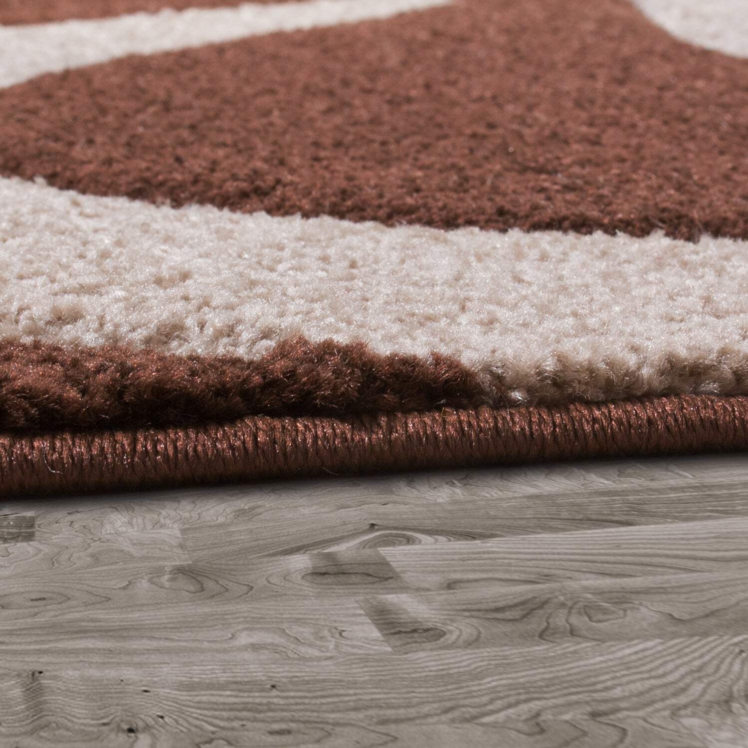 Area Rug Lafleur Modern Floral Pattern with Contour Cut - Brown gallery