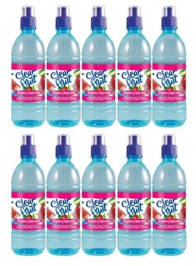 Clear Fruit Strawberry Watermelon Flavored Water 16.9 oz Bottles (Pack of 10) gallery