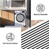 Black and White Striped Rug 24'' x 51'' Porch Machine Washable Indoor/Outdoor gallery