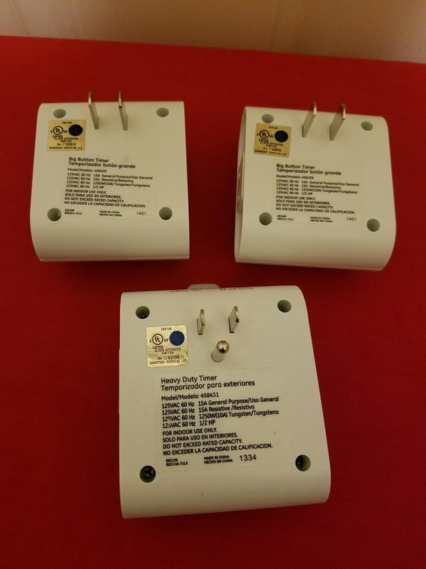 BIG BUTTON TIMER x3 Model 458205/458431 FOR INDOOR USE ONLY 2 & 3 Prong gallery
