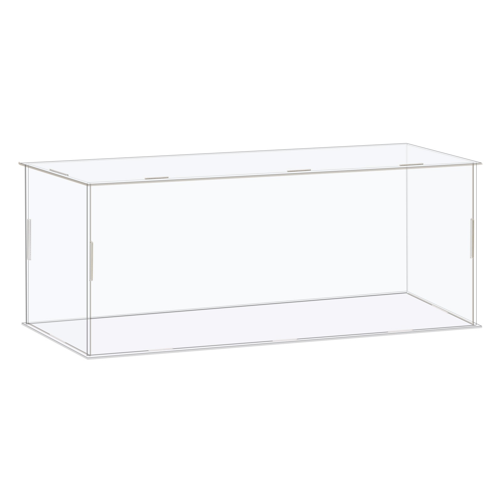 Display Case Box Acrylic Box Transparent Showcase 36x11x16cm for Collectibles gallery