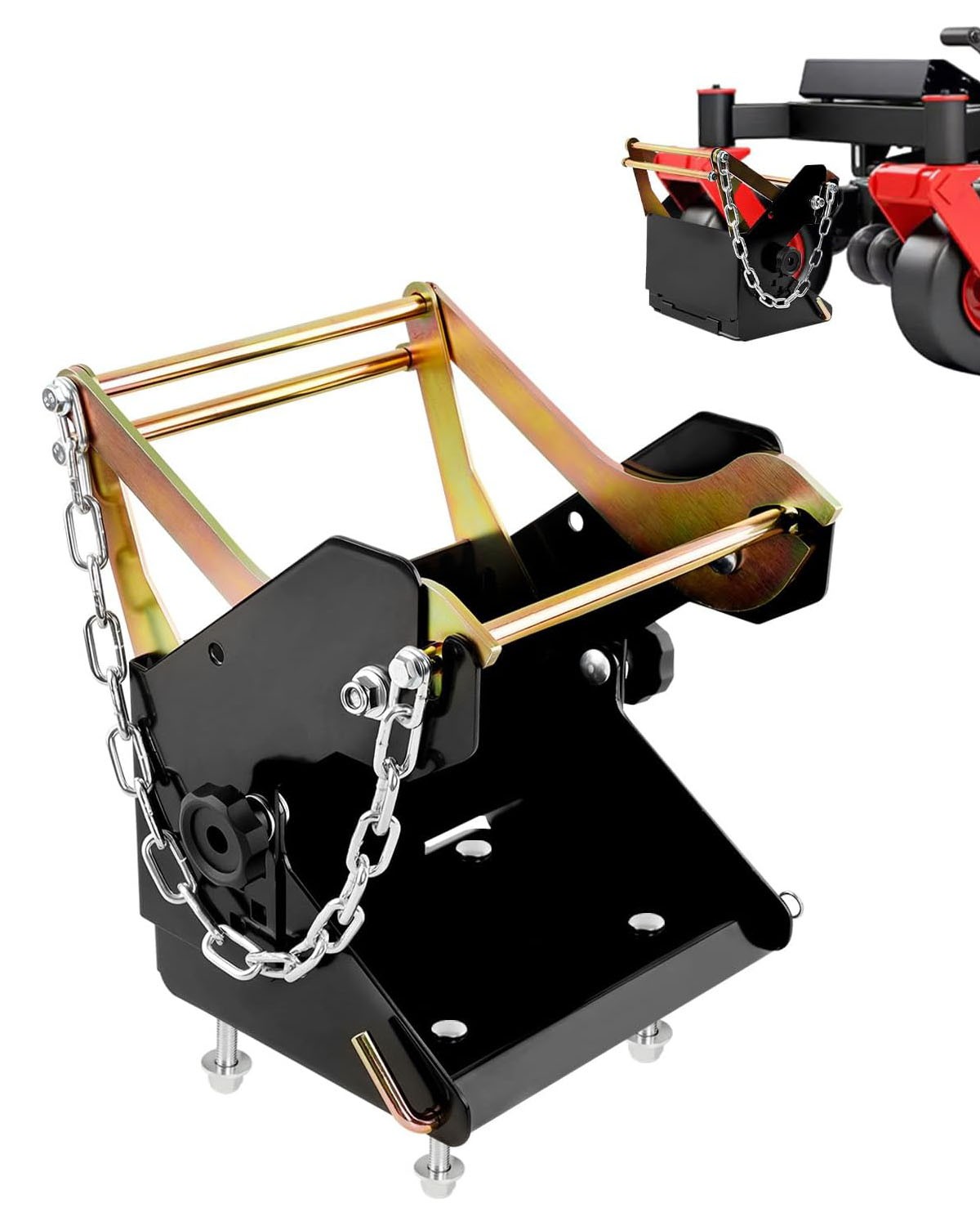 Mower Wheel Power Lock Lockdown Device For Zero-Turn 10.5" - 12.5" Caster Tires gallery
